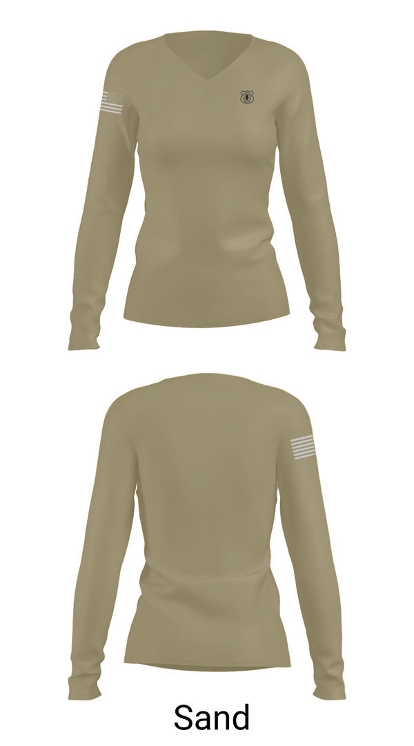 Womens Long Sleeve Vneck Shirt, Westbrook Police, , Teamtime, Team time, sublimation, custom sports apparel, team uniforms, spirit wear, spiritwear, sports uniforms, custom shirts, team store, custom team store, fundraiser sports, apparel fundraiser