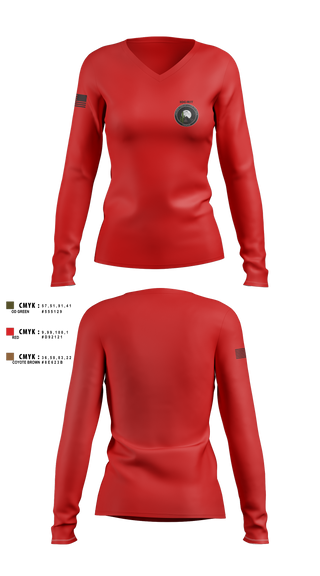 Womens Long Sleeve Vneck Shirt, C CO 2-13th AVN REGT, Army, Teamtime, Team time, sublimation, custom sports apparel, team uniforms, spirit wear, spiritwear, sports uniforms, custom shirts, team store, custom team store, fundraiser sports, apparel fundraiser