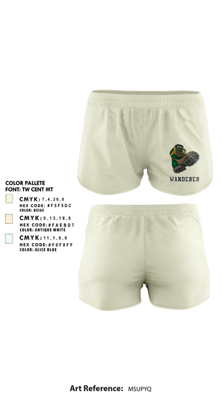 Womens Shorts, Wanderer, Cross Country, Teamtime, Team time, sublimation, custom sports apparel, team uniforms, spirit wear, spiritwear, sports uniforms, custom shirts, team store, custom team store, fundraiser sports, apparel fundraiser