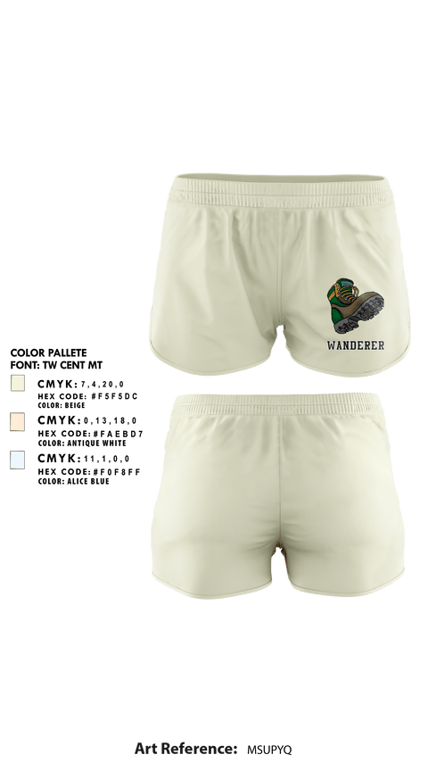 Womens Shorts, Wanderer, Cross Country, Teamtime, Team time, sublimation, custom sports apparel, team uniforms, spirit wear, spiritwear, sports uniforms, custom shirts, team store, custom team store, fundraiser sports, apparel fundraiser