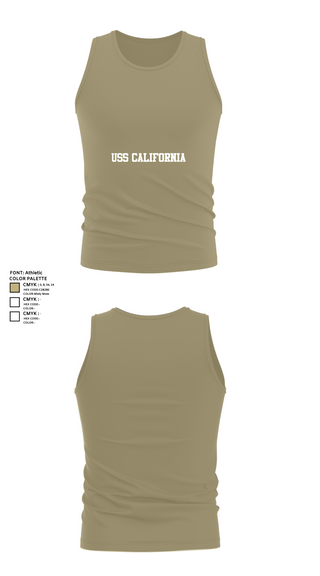 Tank Top, USS California, , Teamtime, Team time, sublimation, custom sports apparel, team uniforms, spirit wear, spiritwear, sports uniforms, custom shirts, team store, custom team store, fundraiser sports, apparel fundraiser