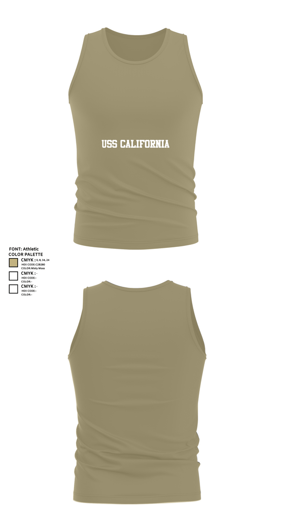 Tank Top, USS California, , Teamtime, Team time, sublimation, custom sports apparel, team uniforms, spirit wear, spiritwear, sports uniforms, custom shirts, team store, custom team store, fundraiser sports, apparel fundraiser