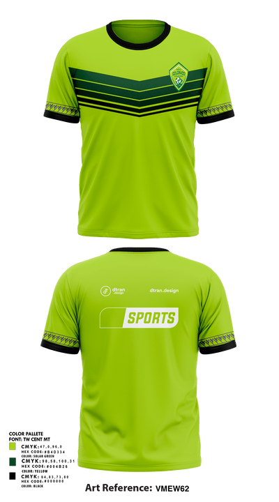 AFC Colorado Dragons 48470583 Short Sleeve Performance Shirt - 3