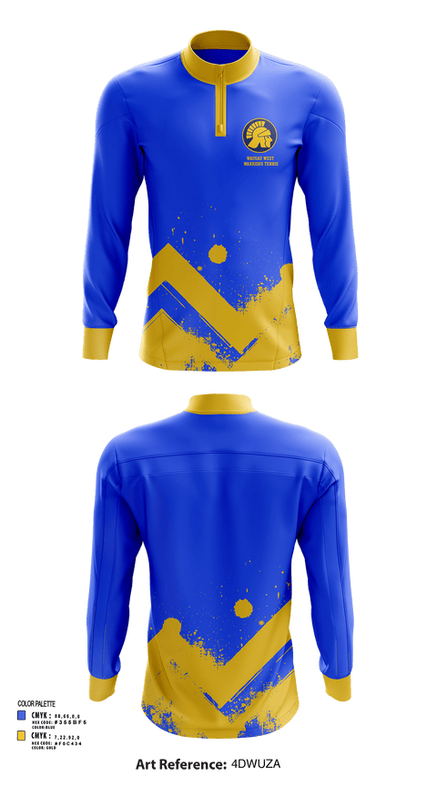 Quarter Zip Jacket, Wausau West Warriors Tennis, Tennis, Teamtime, Team time, sublimation, custom sports apparel, team uniforms, spirit wear, spiritwear, sports uniforms, custom shirts, team store, custom team store, fundraiser sports, apparel fundraiser