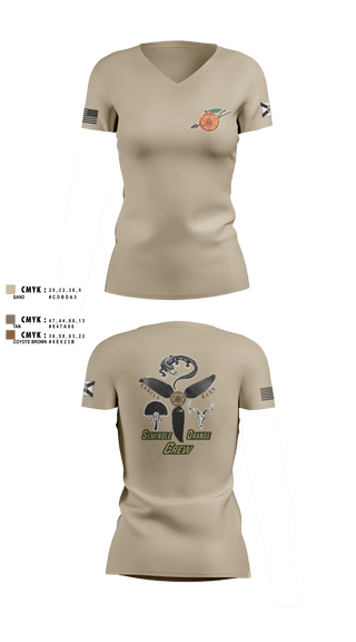 Womens Short Sleeve Vneck Shirt, Seminole / Orange Crew, , Teamtime, Team time, sublimation, custom sports apparel, team uniforms, spirit wear, spiritwear, sports uniforms, custom shirts, team store, custom team store, fundraiser sports, apparel fundraiser