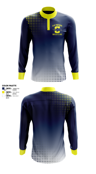 Quarter Zip Jacket, Clay Panthers, Wrestling, Teamtime, Team time, sublimation, custom sports apparel, team uniforms, spirit wear, spiritwear, sports uniforms, custom shirts, team store, custom team store, fundraiser sports, apparel fundraiser