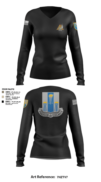 Apex, 502d IEW BN 87173501 Women's Long Sleeve V-neck Shirt - 5