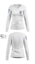 Castlewood Blue Devils 24423856 Women's Long Sleeve V-neck Shirt - 3