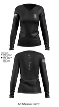 WIARNG Marksmanship 12854544 Women's Long Sleeve V-neck Shirt - 107