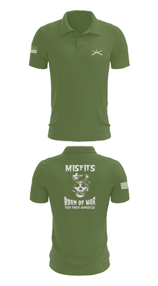 Short Sleeve Performance Polo, 4th platoon misfits, Army, Teamtime, Team time, sublimation, custom sports apparel, team uniforms, spirit wear, spiritwear, sports uniforms, custom shirts, team store, custom team store, fundraiser sports, apparel fundraiser