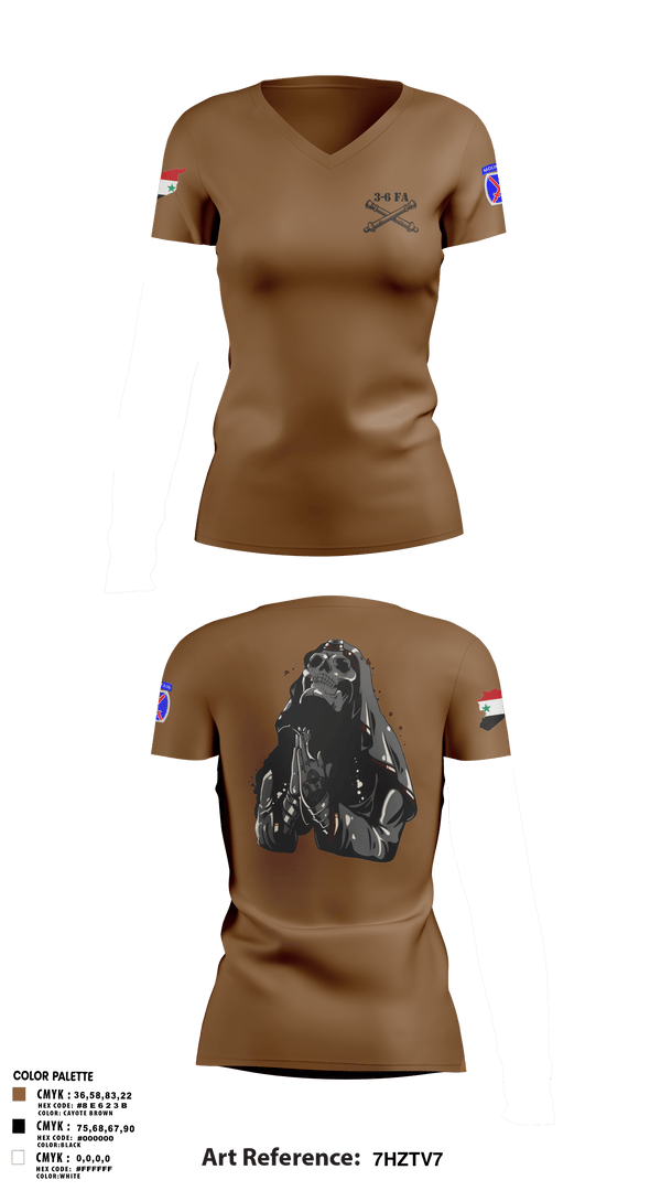 Womens Short Sleeve Vneck Shirt, 3-6 FA, Army, Teamtime, Team time, sublimation, custom sports apparel, team uniforms, spirit wear, spiritwear, sports uniforms, custom shirts, team store, custom team store, fundraiser sports, apparel fundraiser