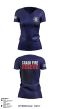 ISA Air base Fire Dept. 19172110 Women's Short Sleeve V-neck Shirt - 61