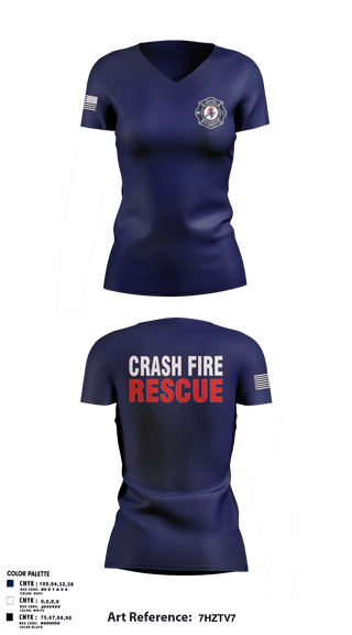 Womens Short Sleeve Vneck Shirt, ISA Air base Fire Dept., Fire Department, Teamtime, Team time, sublimation, custom sports apparel, team uniforms, spirit wear, spiritwear, sports uniforms, custom shirts, team store, custom team store, fundraiser sports, apparel fundraiser