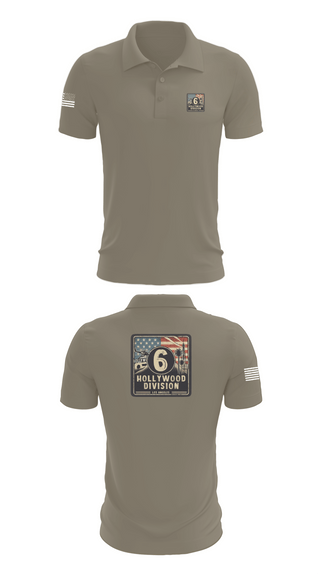 Short Sleeve Performance Polo, Hollywood Division, Police, Teamtime, Team time, sublimation, custom sports apparel, team uniforms, spirit wear, spiritwear, sports uniforms, custom shirts, team store, custom team store, fundraiser sports, apparel fundraiser