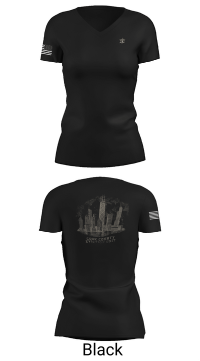 Cook County Sheriff’s Department 90143453 Women's Short Sleeve V-neck Shirt - 27
