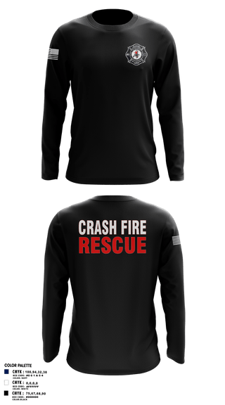 Long Sleeve Performance Shirt, ISA Air base Fire Dept., Fire Department, Teamtime, Team time, sublimation, custom sports apparel, team uniforms, spirit wear, spiritwear, sports uniforms, custom shirts, team store, custom team store, fundraiser sports, apparel fundraiser