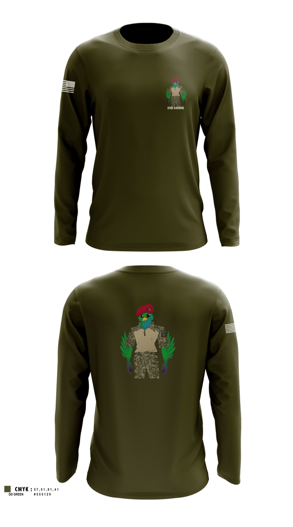 Long Sleeve Performance Shirt, 82nd Airborne, , Teamtime, Team time, sublimation, custom sports apparel, team uniforms, spirit wear, spiritwear, sports uniforms, custom shirts, team store, custom team store, fundraiser sports, apparel fundraiser