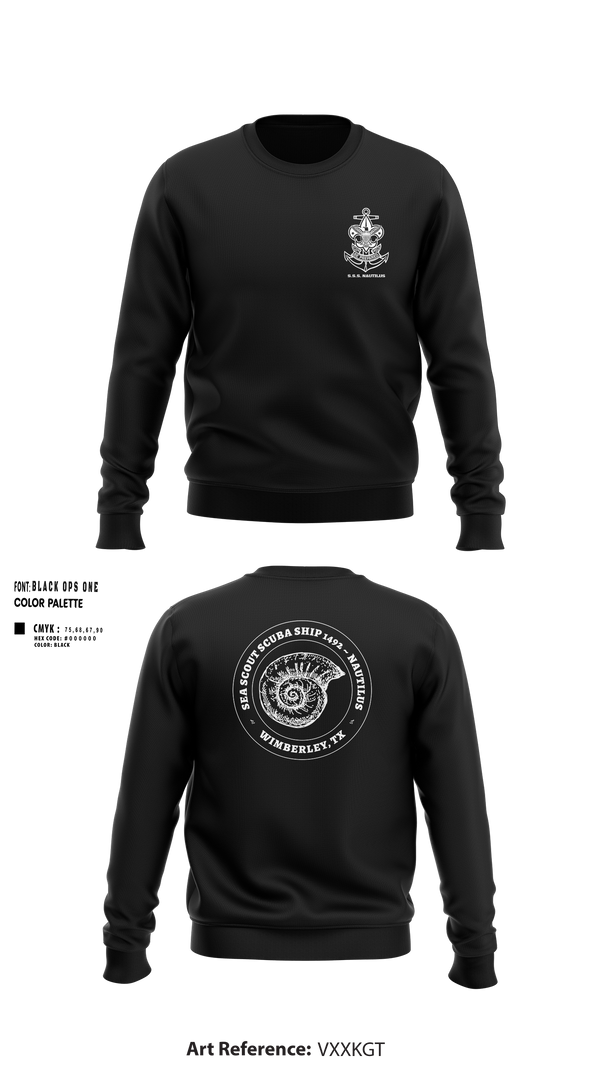 Crew Neck Sweatshirt, Scuba Ship 1492, Swimming, Teamtime, Team time, sublimation, custom sports apparel, team uniforms, spirit wear, spiritwear, sports uniforms, custom shirts, team store, custom team store, fundraiser sports, apparel fundraiser