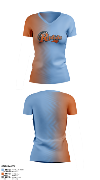 Womens Short Sleeve Vneck Shirt, Carolina Riptide, Baseball, Teamtime, Team time, sublimation, custom sports apparel, team uniforms, spirit wear, spiritwear, sports uniforms, custom shirts, team store, custom team store, fundraiser sports, apparel fundraiser