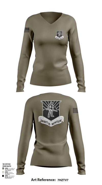 WVU AROTC 40772789 Women's Long Sleeve V-neck Shirt - 102