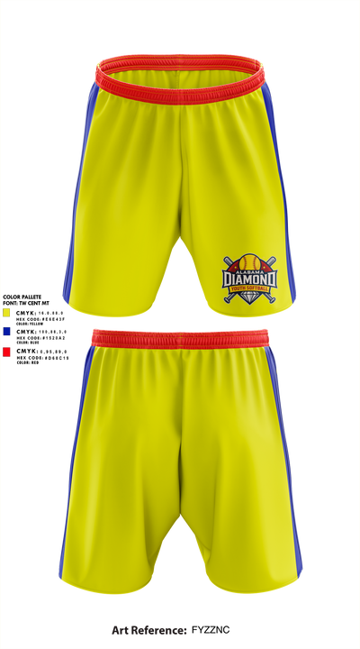 Alabama Diamond Youth Softball 65176453 Athletic Shorts With Pockets - 1 (2)