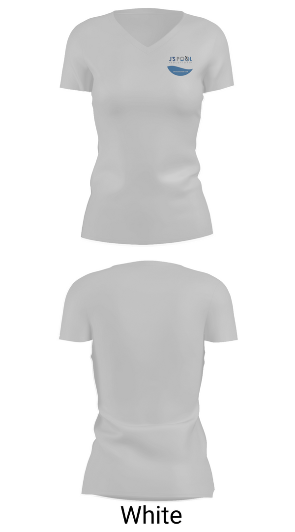 Womens Short Sleeve Vneck Shirt, J’s Pool Solutions, , Teamtime, Team time, sublimation, custom sports apparel, team uniforms, spirit wear, spiritwear, sports uniforms, custom shirts, team store, custom team store, fundraiser sports, apparel fundraiser