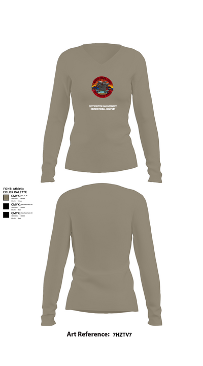 Distribution Management Instructional Company 92076770 Women's Long Sleeve V-neck Shirt - 62