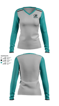 MidCrest Panthers 66707007 Women's Long Sleeve V-neck Shirt - 1