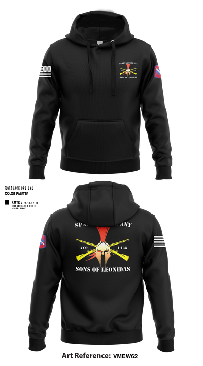 Alpha Company 1-138th Infantry Regiment 86891833 Hoodie - 150