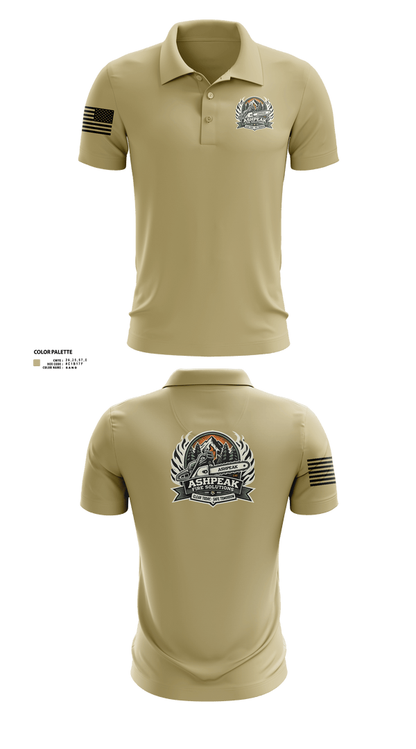 Short Sleeve Performance Polo, AshPeak Fire Solutions, , Teamtime, Team time, sublimation, custom sports apparel, team uniforms, spirit wear, spiritwear, sports uniforms, custom shirts, team store, custom team store, fundraiser sports, apparel fundraiser