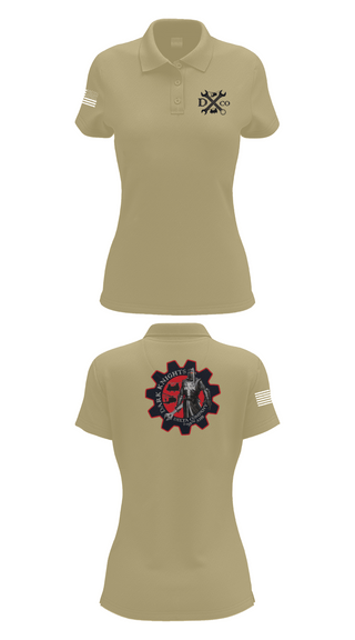 Womens Short Sleeve Performance Polo, D Co. 2-158th AHB, , Teamtime, Team time, sublimation, custom sports apparel, team uniforms, spirit wear, spiritwear, sports uniforms, custom shirts, team store, custom team store, fundraiser sports, apparel fundraiser