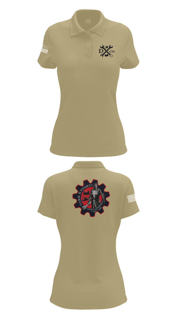Womens Short Sleeve Performance Polo, D Co. 2-158th AHB, , Teamtime, Team time, sublimation, custom sports apparel, team uniforms, spirit wear, spiritwear, sports uniforms, custom shirts, team store, custom team store, fundraiser sports, apparel fundraiser