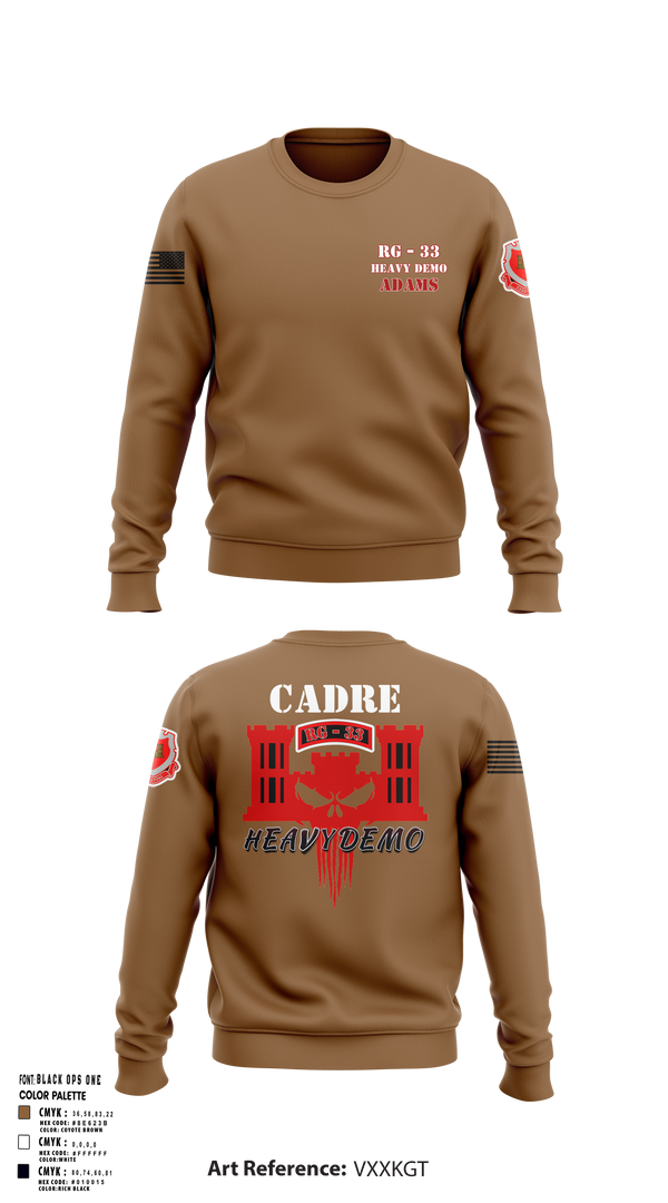 Crew Neck Sweatshirt, CESD Bravo 35th Engineer Battalion, , Teamtime, Team time, sublimation, custom sports apparel, team uniforms, spirit wear, spiritwear, sports uniforms, custom shirts, team store, custom team store, fundraiser sports, apparel fundraiser