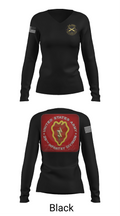 25th infantry division C-Btry 1/8 FA 8241745 Women's Long Sleeve V-neck Shirt - 37