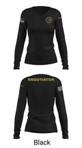 Montgomery County Police CNT 46228172 Women's Long Sleeve V-neck Shirt - 35