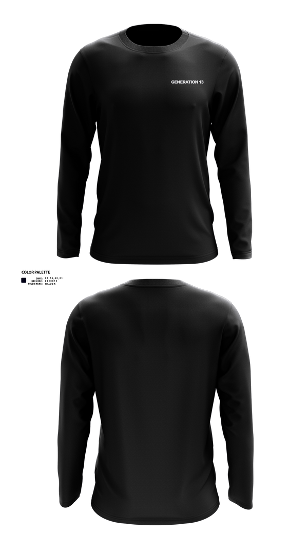 Long Sleeve Performance Shirt, Generation 13, , Teamtime, Team time, sublimation, custom sports apparel, team uniforms, spirit wear, spiritwear, sports uniforms, custom shirts, team store, custom team store, fundraiser sports, apparel fundraiser