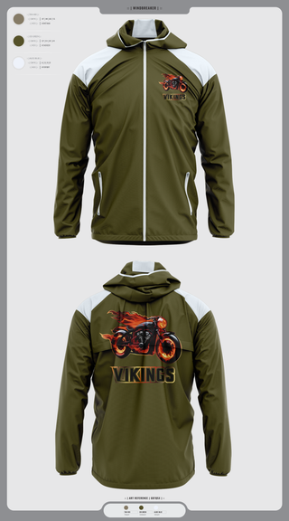 Windbreaker, Vikings, , Teamtime, Team time, sublimation, custom sports apparel, team uniforms, spirit wear, spiritwear, sports uniforms, custom shirts, team store, custom team store, fundraiser sports, apparel fundraiser