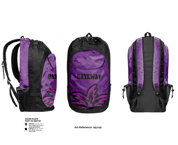 Gear Bag, Gateway Elite Warriors, Men's Basketball, Teamtime, Team time, sublimation, custom sports apparel, team uniforms, spirit wear, spiritwear, sports uniforms, custom shirts, team store, custom team store, fundraiser sports, apparel fundraiser