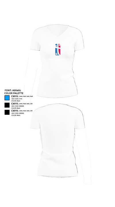 Greer Christian Basketball Association 68399943 Women's Short Sleeve V-neck Shirt - 18