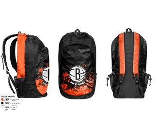 Gear Bag, NW FLAMES, Men's Basketball, Teamtime, Team time, sublimation, custom sports apparel, team uniforms, spirit wear, spiritwear, sports uniforms, custom shirts, team store, custom team store, fundraiser sports, apparel fundraiser