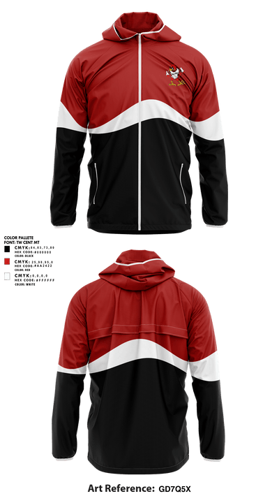 Fall Branch Middle School Track and Field 75433418 Windbreaker - 2