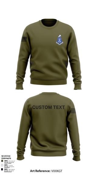 Crew Neck Sweatshirt, Pershing Rifles Kilo 8, , Teamtime, Team time, sublimation, custom sports apparel, team uniforms, spirit wear, spiritwear, sports uniforms, custom shirts, team store, custom team store, fundraiser sports, apparel fundraiser