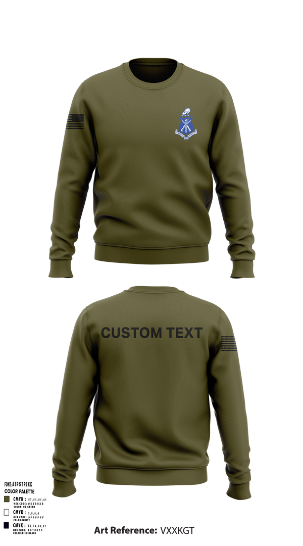 Crew Neck Sweatshirt, Pershing Rifles Kilo 8, , Teamtime, Team time, sublimation, custom sports apparel, team uniforms, spirit wear, spiritwear, sports uniforms, custom shirts, team store, custom team store, fundraiser sports, apparel fundraiser