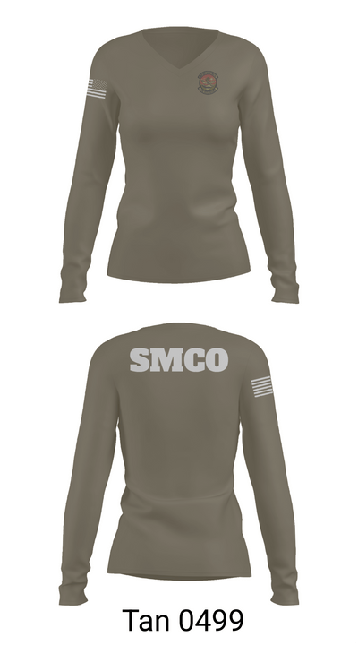 SMCO 97936482 Women's Long Sleeve V-neck Shirt - 77