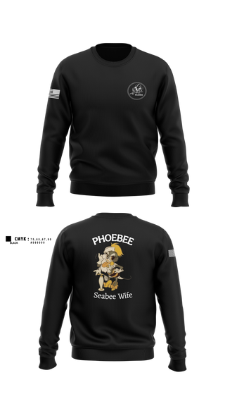 Crew Neck Sweatshirt, Seabee Wifes, Navy, Teamtime, Team time, sublimation, custom sports apparel, team uniforms, spirit wear, spiritwear, sports uniforms, custom shirts, team store, custom team store, fundraiser sports, apparel fundraiser