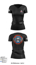 A Co, 2-13th Aviation Regiment 86069312 Women's Short Sleeve V-neck Shirt - 16