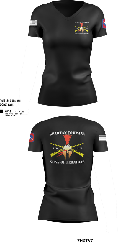 Alpha Company 1-138th Infantry Regiment 86891833 Women's Short Sleeve V-neck Shirt - 150