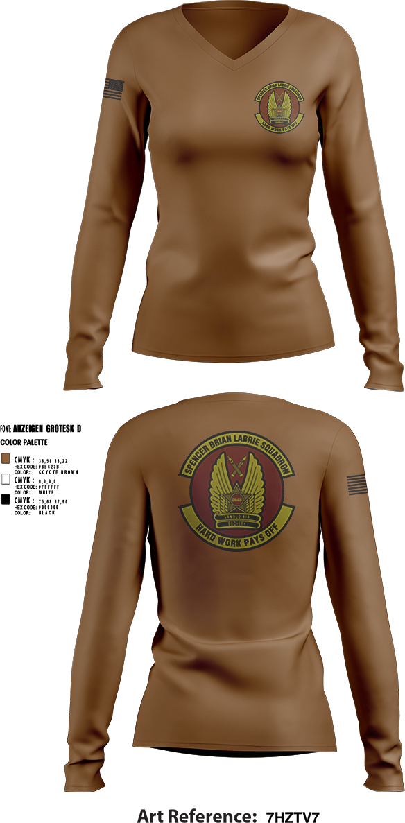 Womens Long Sleeve Vneck Shirt, Spencer Brian LaBrie Squadron, , Teamtime, Team time, sublimation, custom sports apparel, team uniforms, spirit wear, spiritwear, sports uniforms, custom shirts, team store, custom team store, fundraiser sports, apparel fundraiser