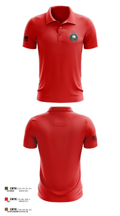 C CO 2-13th AVN REGT 33503079 Short Sleeve Performance Polo - 3