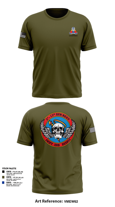 A Co, 2-13th Aviation Regiment 86069312 Short Sleeve Performance Shirt - 14